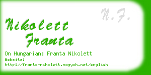 nikolett franta business card